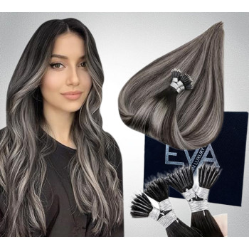 Extensii Nanoring Russian Balayage #1b/ Light Grey